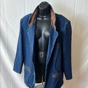 Forenza Denim Jacket with Brown Accents